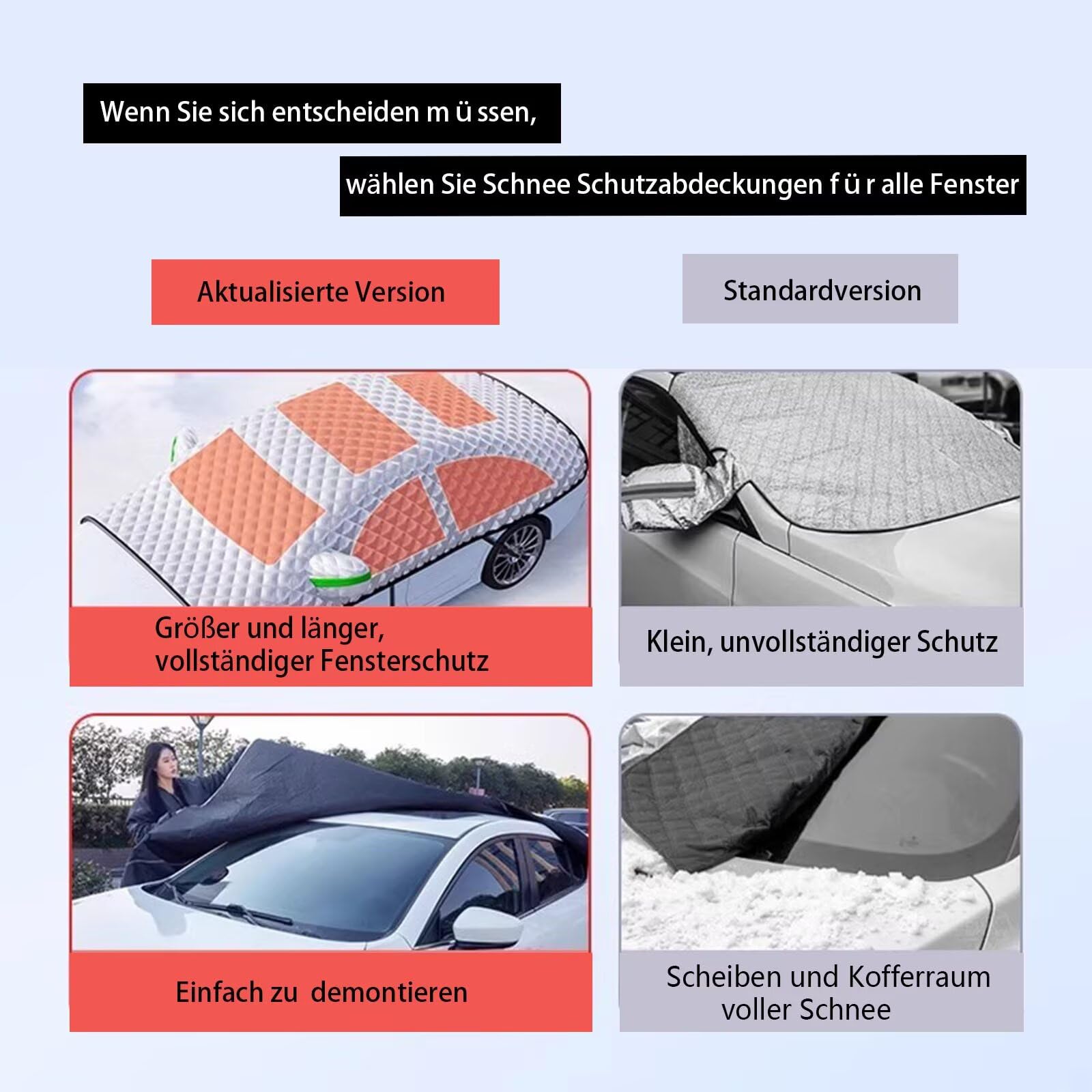 halbgarage hagelschutzplane Auto kompatibel mit Ford Kuga 2 2012-2019 ，Schnee, Staub, EIS, Frost,Hagel undEs bietet Schutz vor Sonne