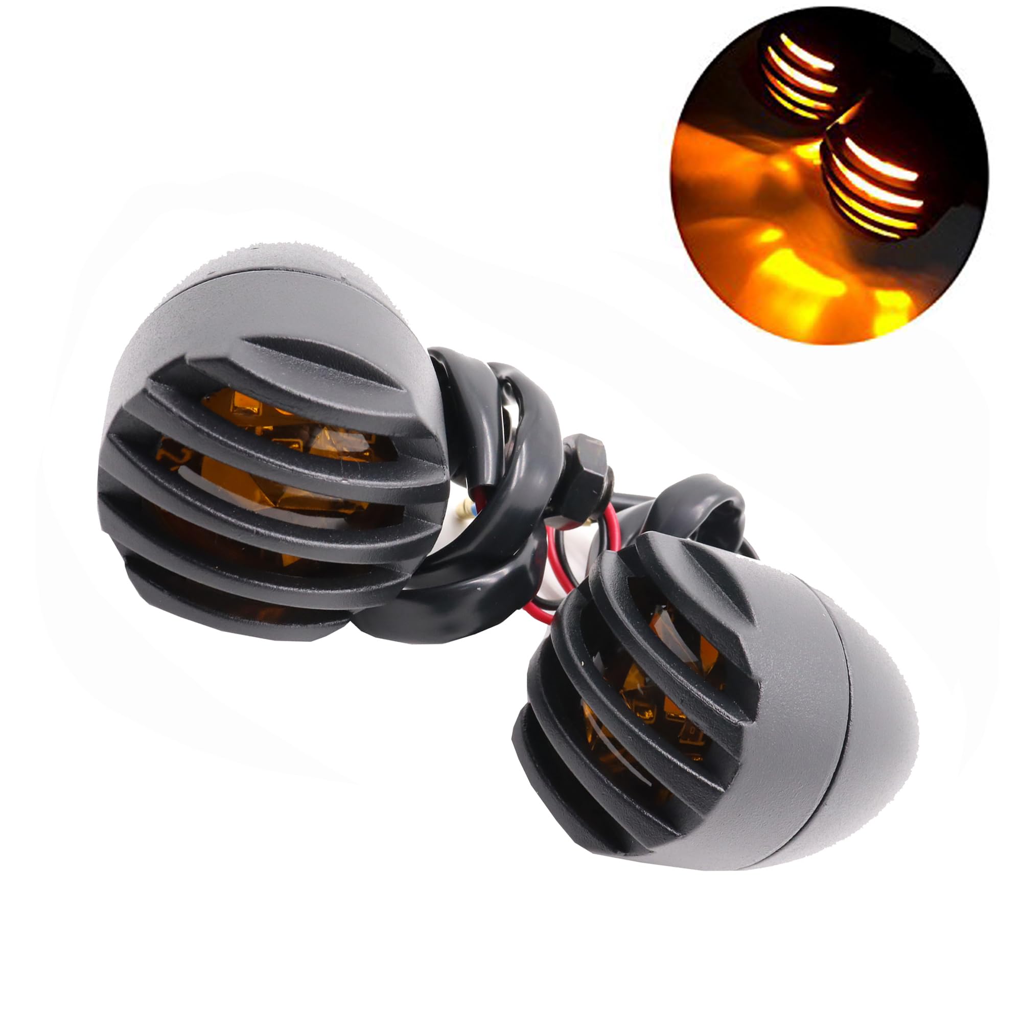 Amazon.co.jp: TASWK Bullet Type Turn Signal Set of 2 Billet Bullet