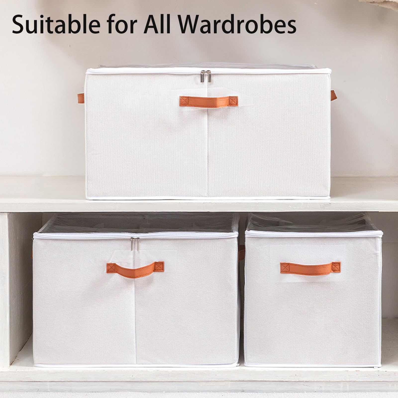 Paquete de 2 cajas de almacenamiento plegables transparentes para zapatos con fundas y asas resistentes, organizadores que ahorran espacio para tenis y tacones, solución perfecta para el armario