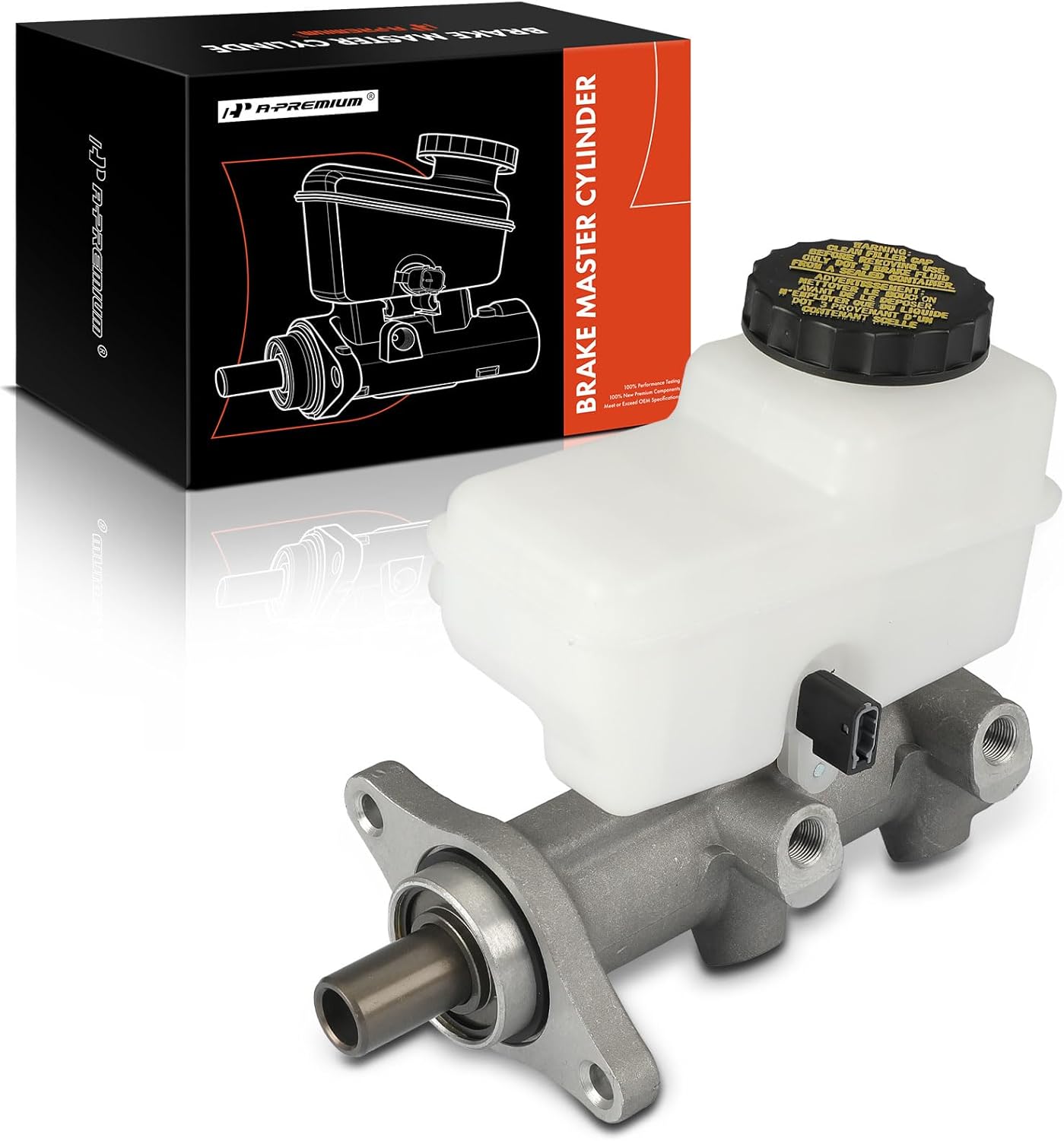 A-Premium Brake Master Cylinder with Reservoir and Sensor Compatible with Nissan and Infiniti Vehicles - TITAN 2008-2011/2014-2015, Armada 2008-2015, QX56 2008-2010 - With 4 Outlets