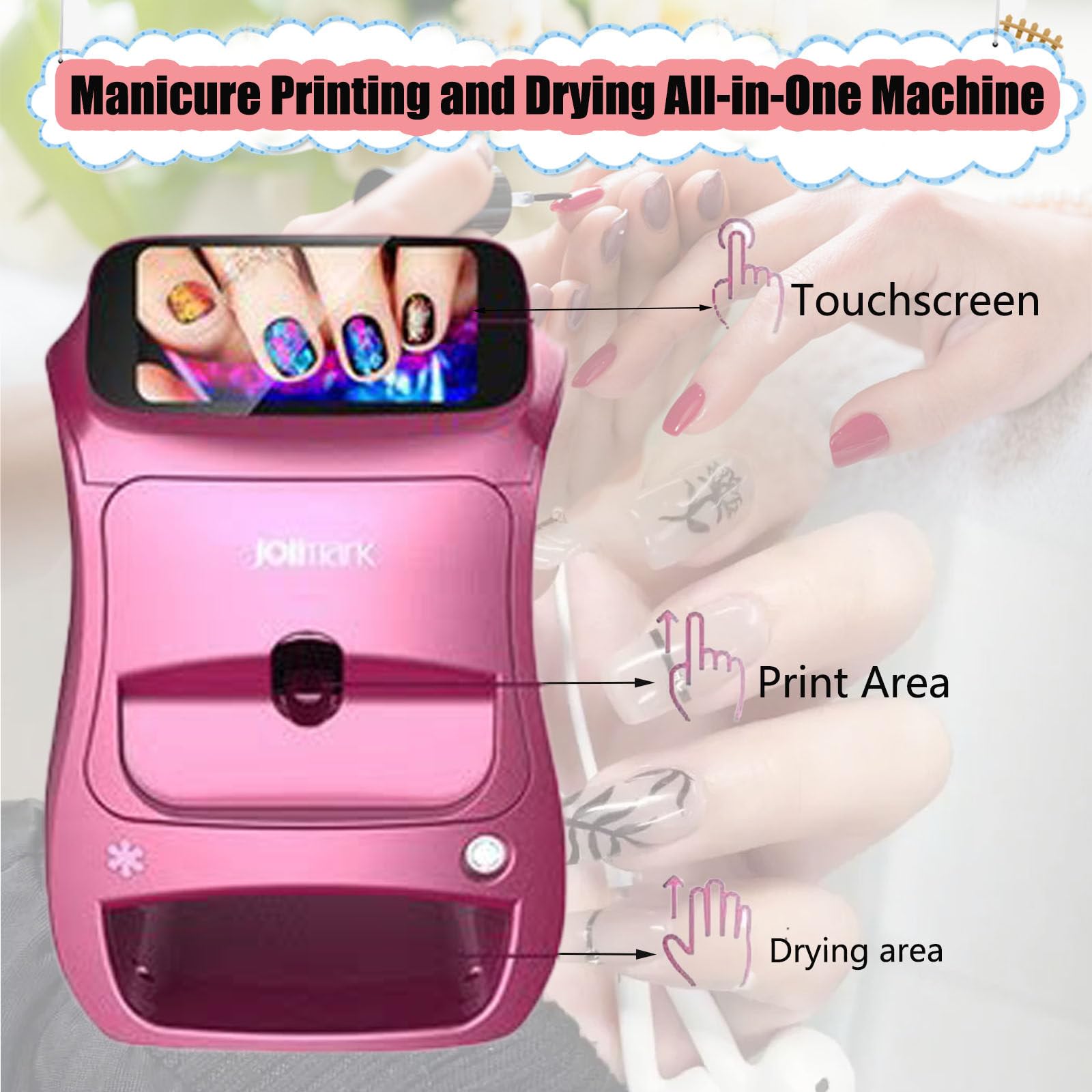 Automatic Nail Machine Nail Printer, Mobile Nail Art Printer with