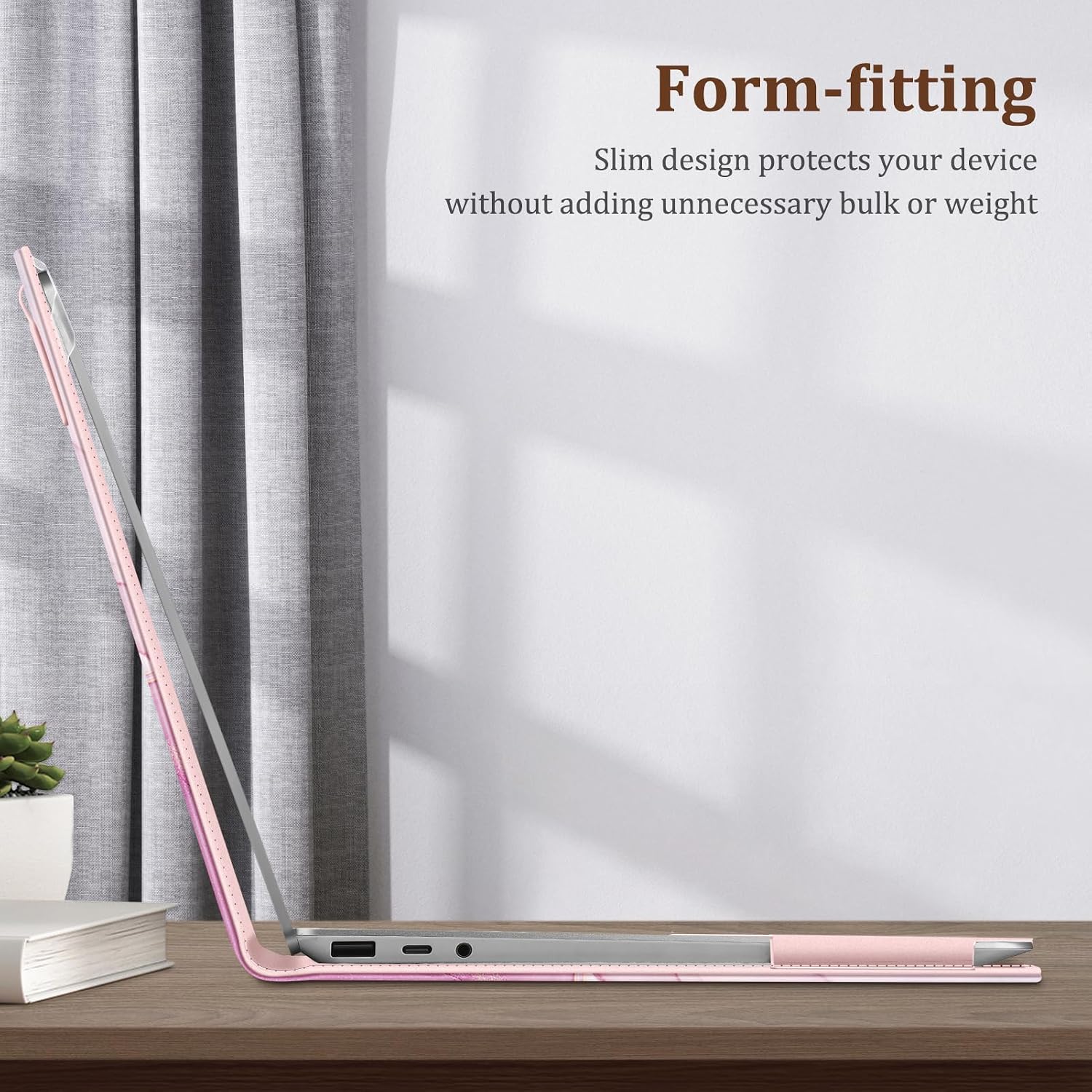 Fintie Sleeve Case for 12.4 Inch Microsoft Surface Laptop Go 3/2/1 (Model: 2013/1943), Premium PU Leather Protective Folio Book Cover with Large Pocket, dreamy marble - Image 6