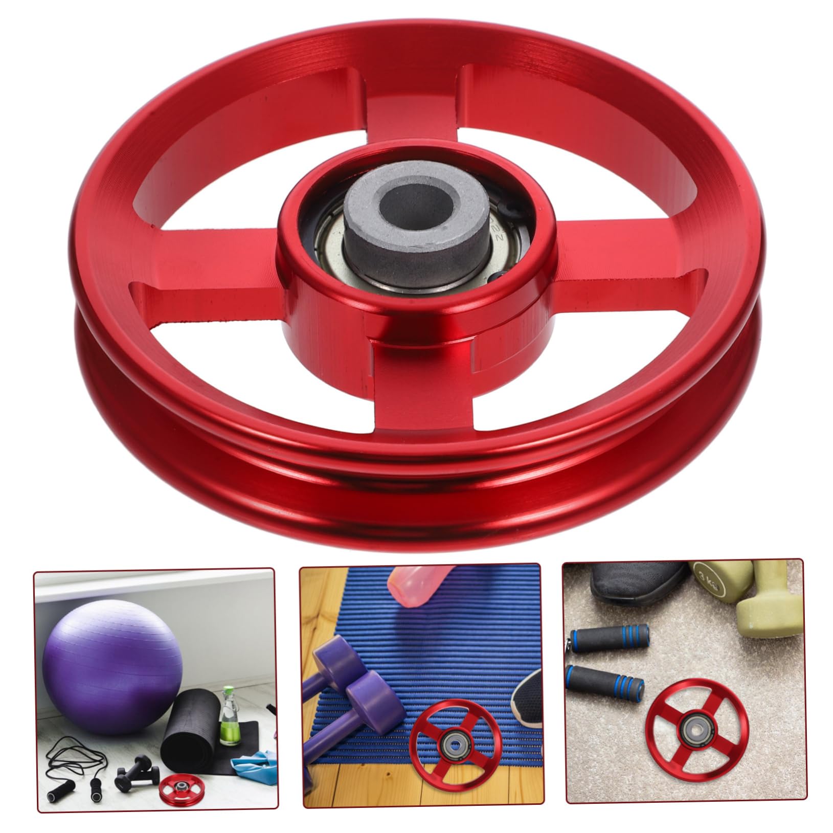 TOYANDONA Rueda de de Aluminio para Ejercicio Casa Accesorio Fitness Duradero y de Equipamiento de Gimnasio para Ejercicios de Brazos y