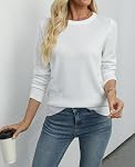 QUALFORT Women's Sweater 100% Cotton Soft Knit Pullover Sweaters
