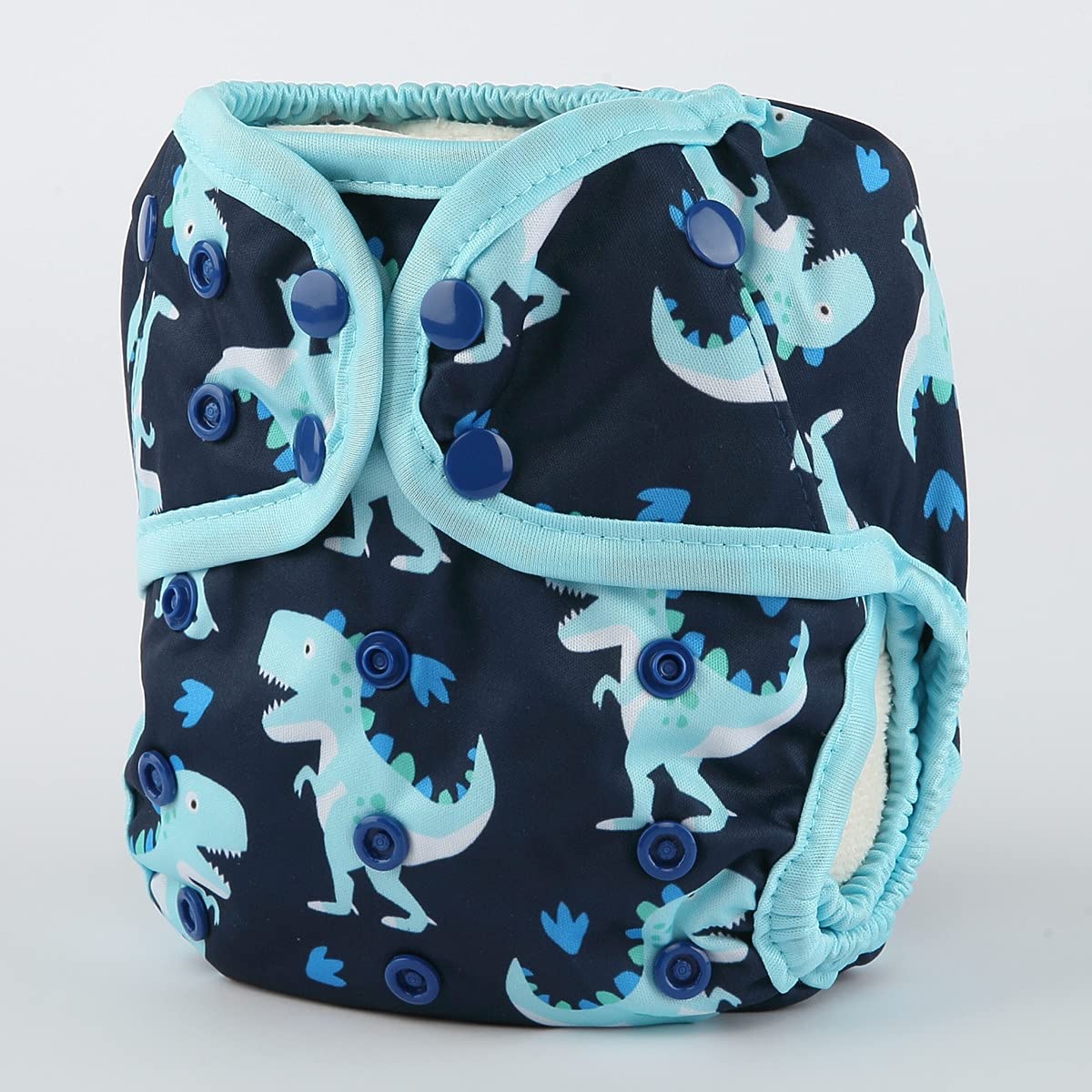 Couvre-couche pour bébé - Taille unique - 4,5 kg à 16,3 kg - Dinosaures bleus