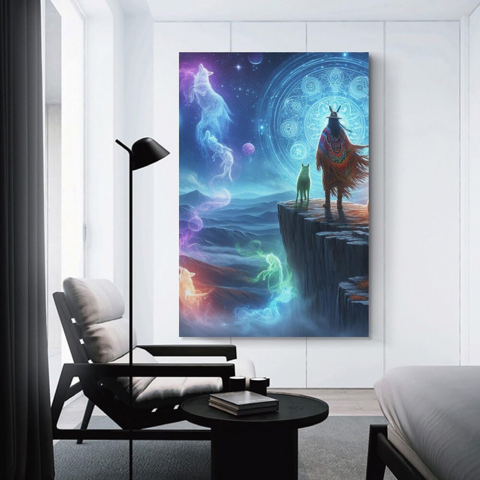Junmoney Unframe-Style-6 Fantasy Shamanic Journey Room Decor Wall Art, 12X18inch(30X45cm), For Living Room, Bedroom, Office Or Hallway, Decorative Artwork With Broad Appeal