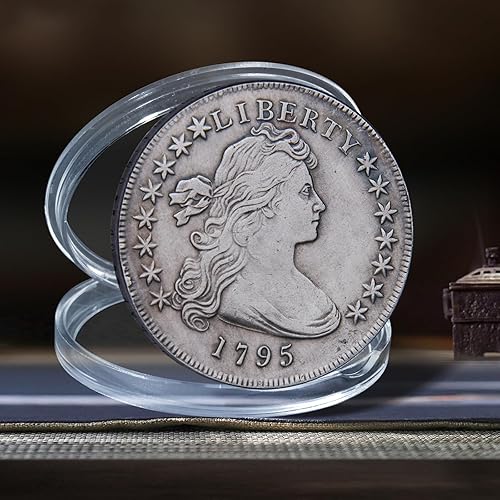 Miniatura 4 de Moneda de dólar de la libertad 1795 1796 1797 1798 - Moneda antigua chapada en plata, réplica coleccionable para coleccionistas de monedas,