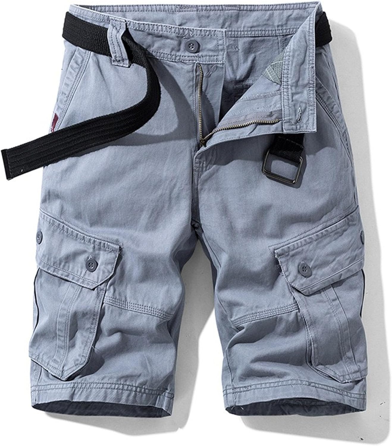 DGHM-JLMY Men 2Pack Casual Loose Fit Military Shorts Straight Leg Cotton Work Cargo Shorts Fashion Multi-Pocket Outdoor Short