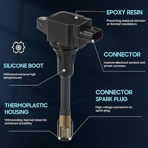 Miniatura 10 de Paquete de 6 bobinas de encendido compatibles con Infiniti EX37 FX37 FX50 M37 M56 Q40 Q50 Q60 Q70 Q70L QX50 QX70 Nissan 370Z 3.7L 5.6L V6 V8,