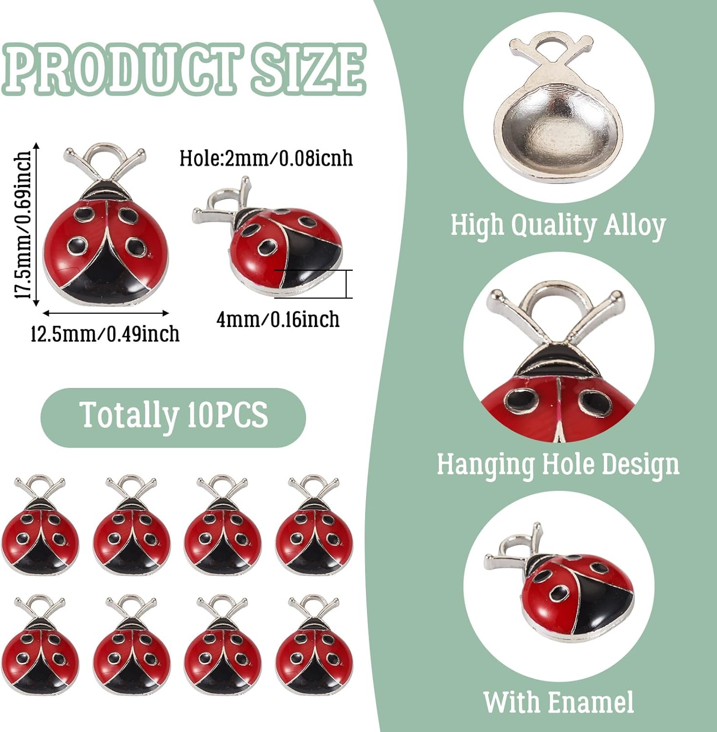 Craftdady Enamel Dangle Charms Pendant Food Animal Flower Cute Charms Colorful Metal Fruit Pendants Hang Ornament for Craft Bracelet Necklace Earring Key Chains Jewelry Making - Image 3