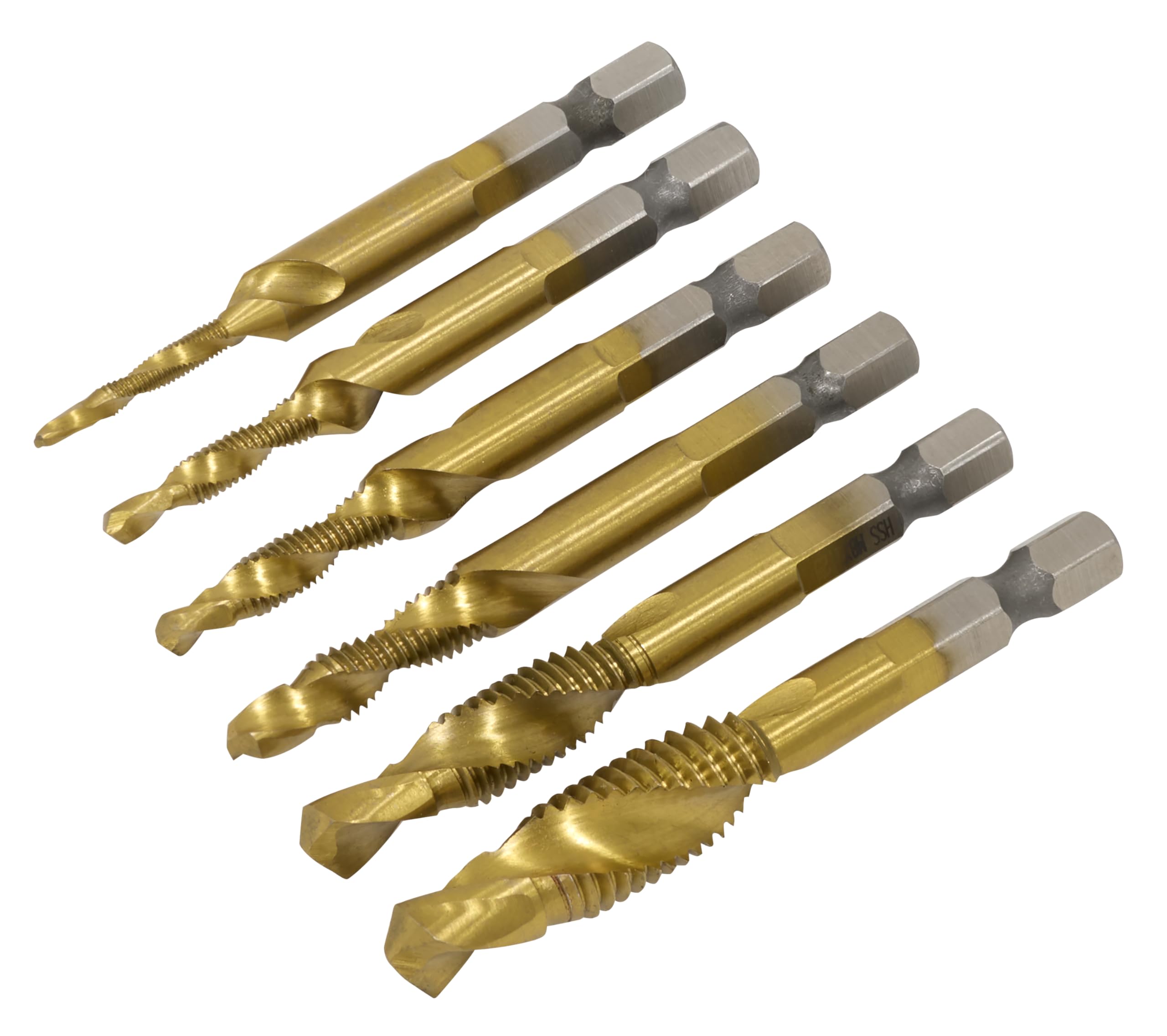 Sealey Combination Drill & Tap Bit Set 6pc - AK3025
