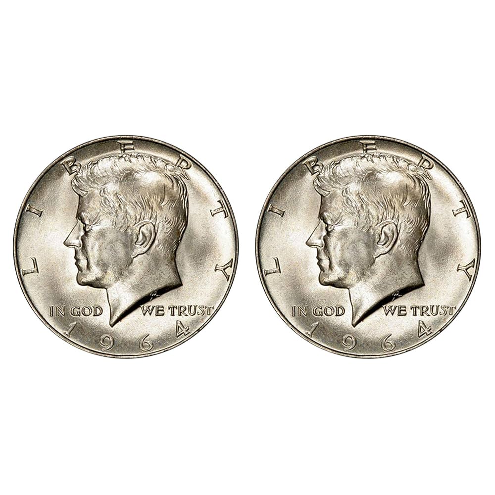 USA 1964 $1 Face 90% Silver John F Kennedy JFK Half Dollar