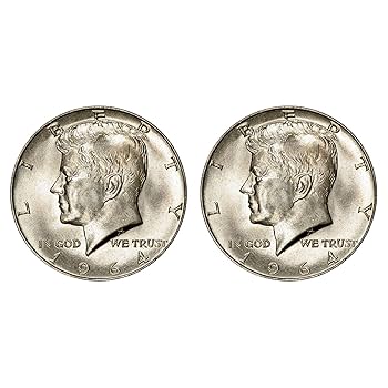 [M-17] FUNNY / 1964 HALF DOLLAR JFK コンチョ USA 1964 $1 Face 90% Silver John F Kennedy JFK Half Dollar