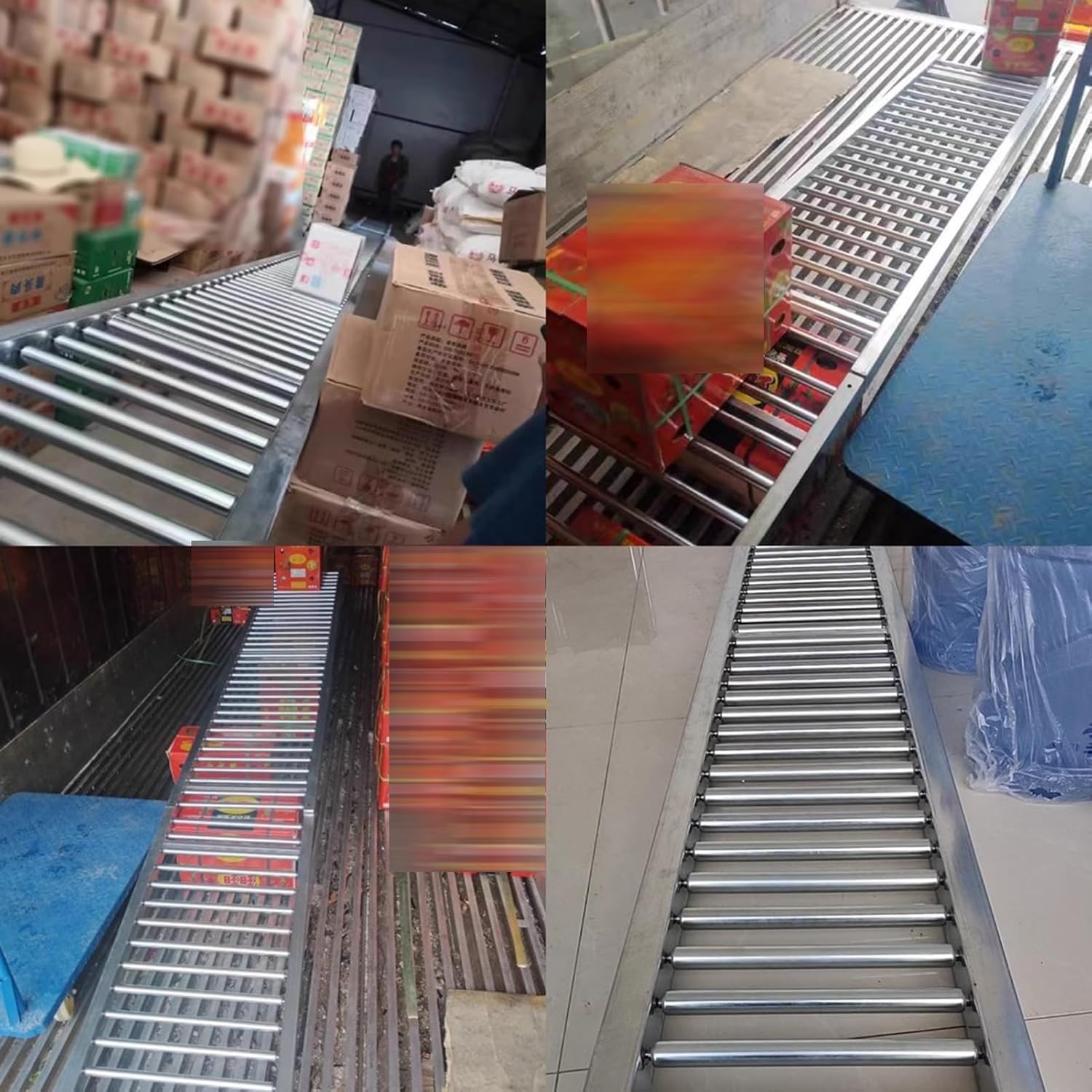 Lekki przemysłowy przenośnik taśmowy, składany, wyjątkowo odporny na rdzę, do wielofunkcyjnej rynny wyładowczej, 40 cm, srebrny, trwały materiał, łatwy montaż, idealny do wysyłki i magazynowania