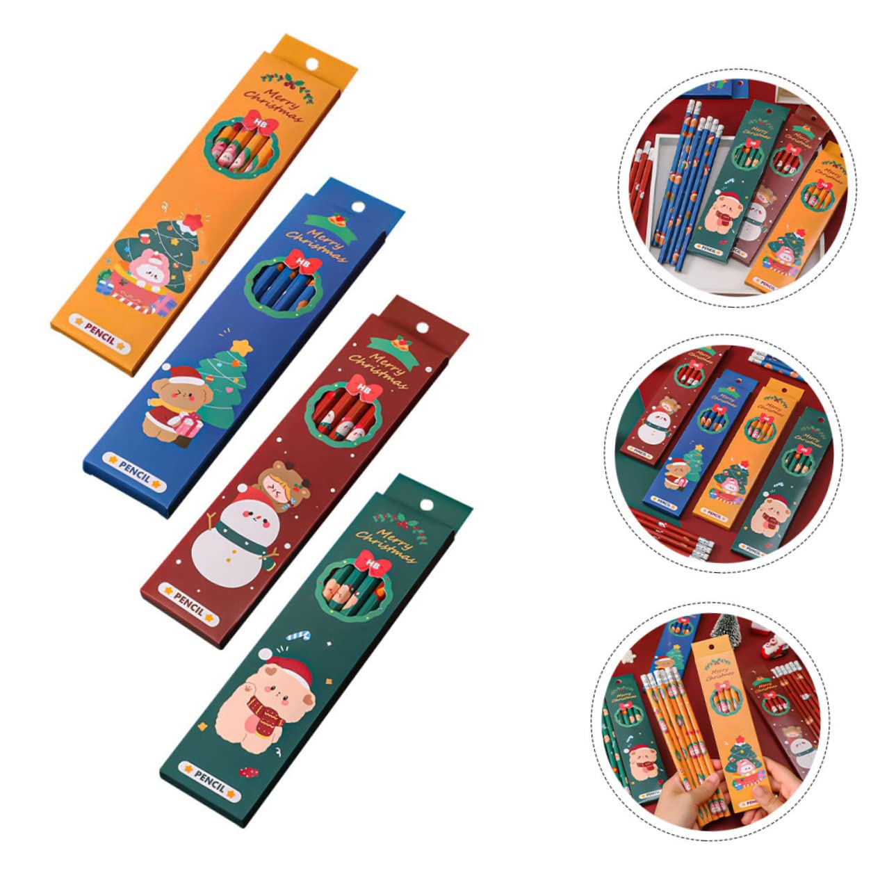 DOITOOL 120 Pièces Crayons Hb Bois Multi Fonctions avec Gomme Set Noël Garçon Fille Dessin Sketch
