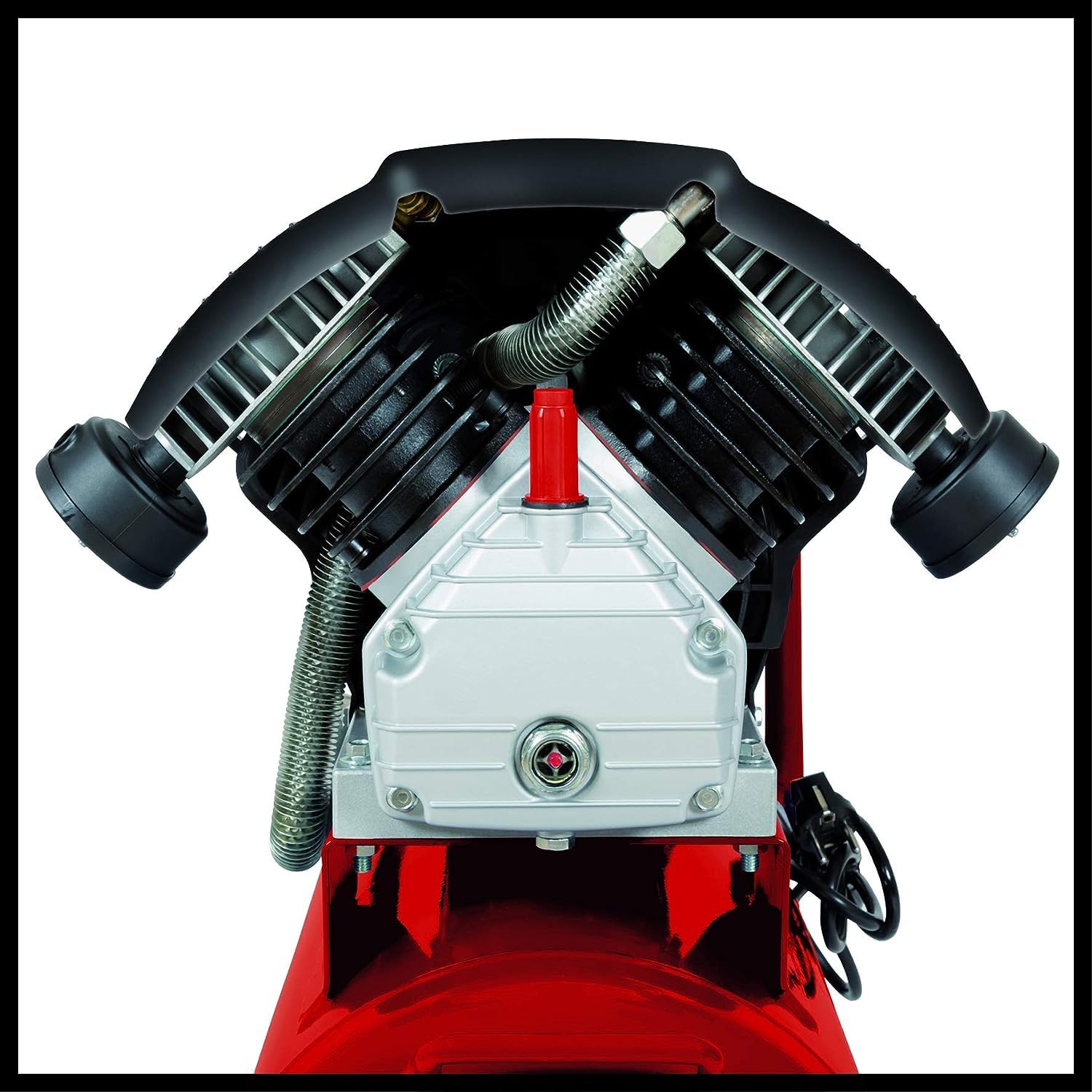 Einhell Kompressor TC-AC 420/50/10 V (2200 W., max. 10 bar, 50 l-Tank, 420 l/min Ansaugleistung, Motordrehzahl 2850 min^-1, Druckminderer, Manometer, Ölschmierung)