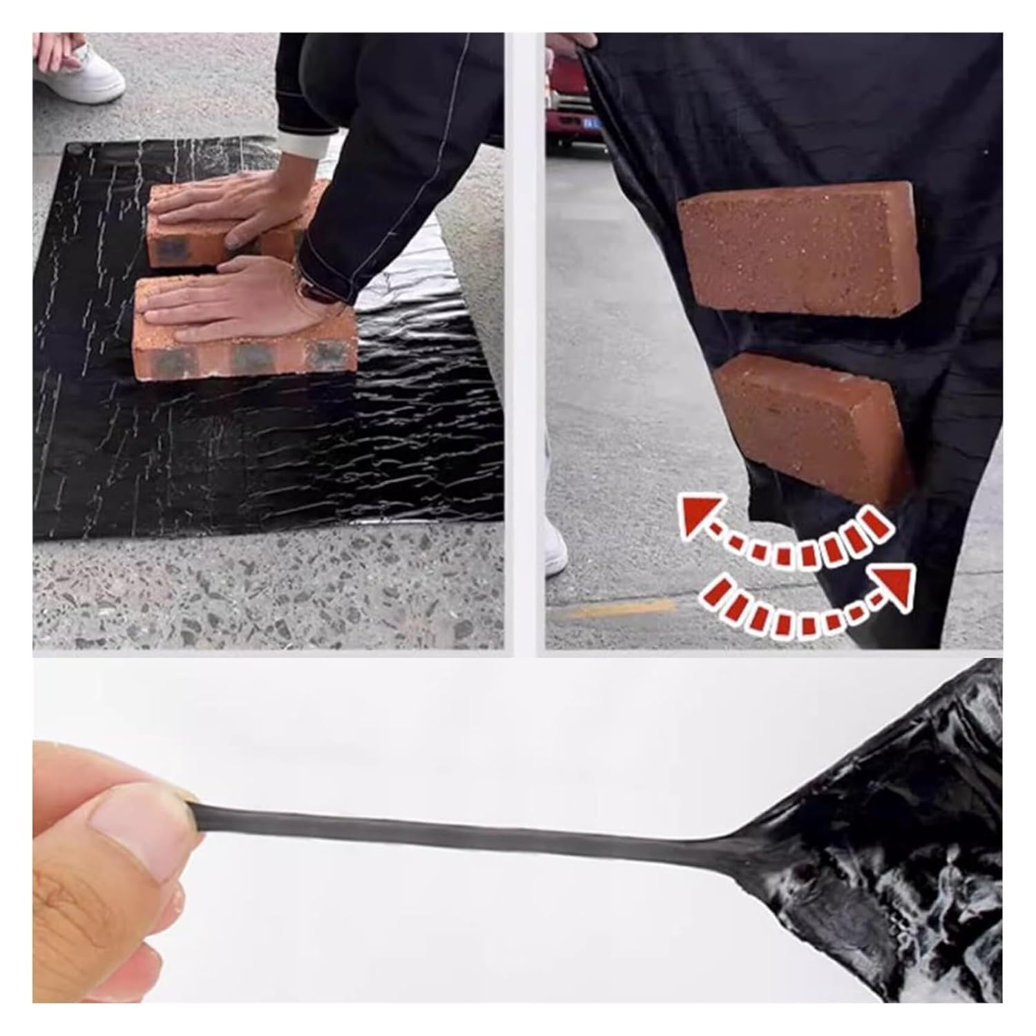 Heavy Duty Waterproof Roof Tape 0.7x3M - Aluminum Foil Bitumen Repair Tape for Leaks, Cracks and Heat Insulation