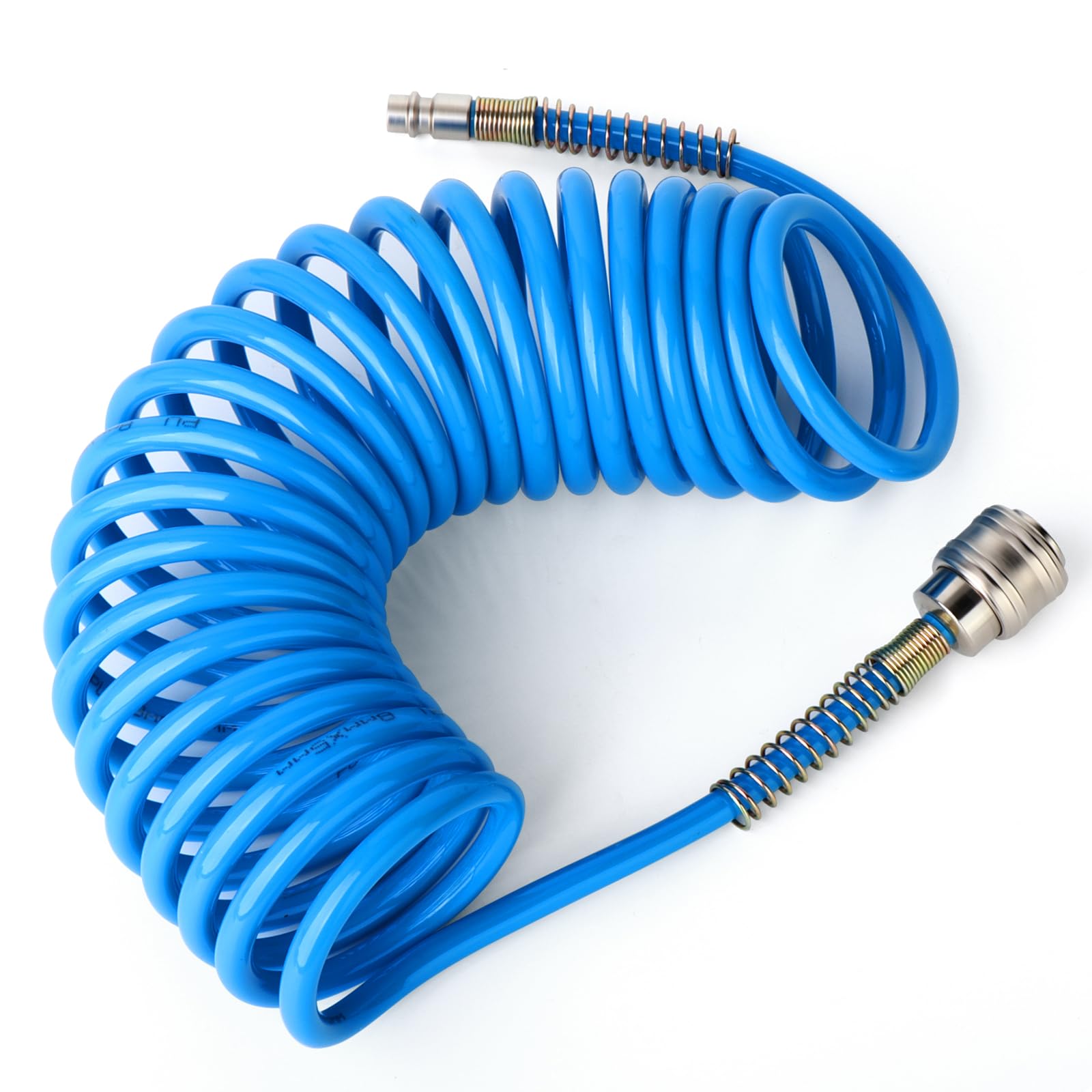 ERGAOBOY 1Pcs 8mm Polyurethane Air Compressor Hose, 5m Blue Retractable Hose, Quick Coupler, 8mm-5m-BLUE
