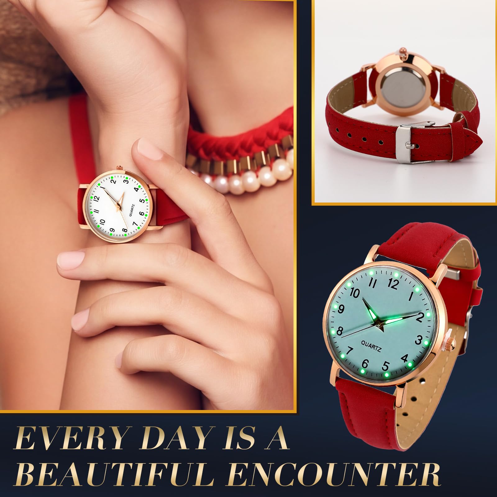 Outus Paquete de 26 relojes de pulsera unisex de platino surtidos para mujeres, hombres y mujeres con cinturón de piel sintética