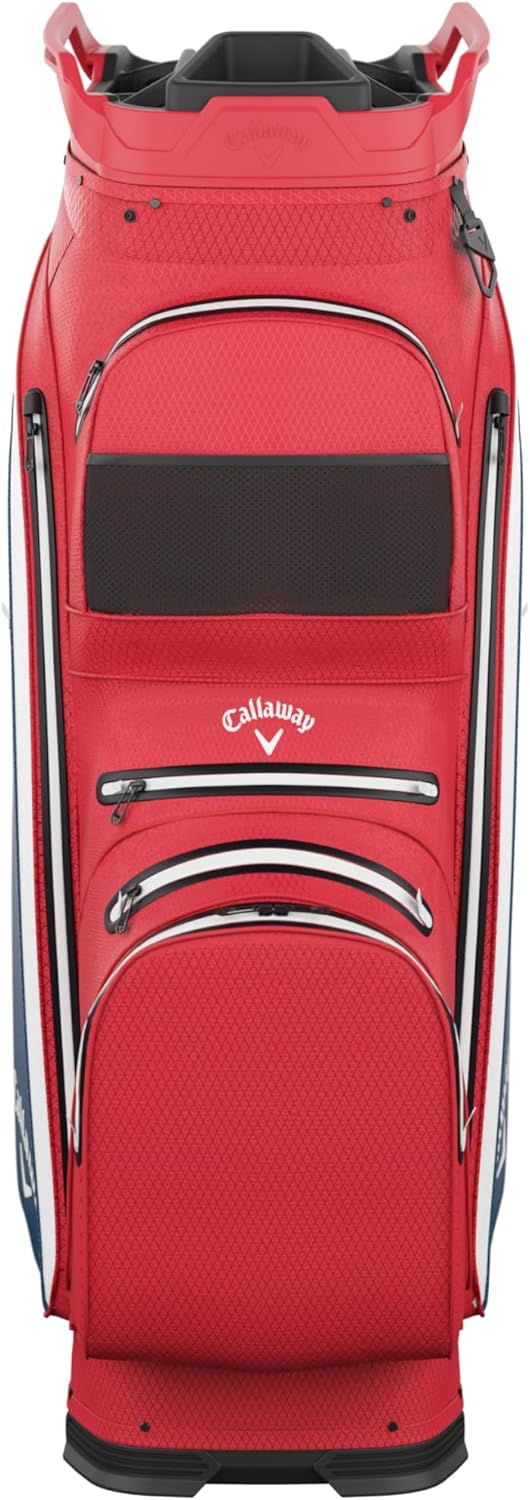 Callaway Golf Org 14 HD Waterproof Cart Bag 2026, Red/White/Navy