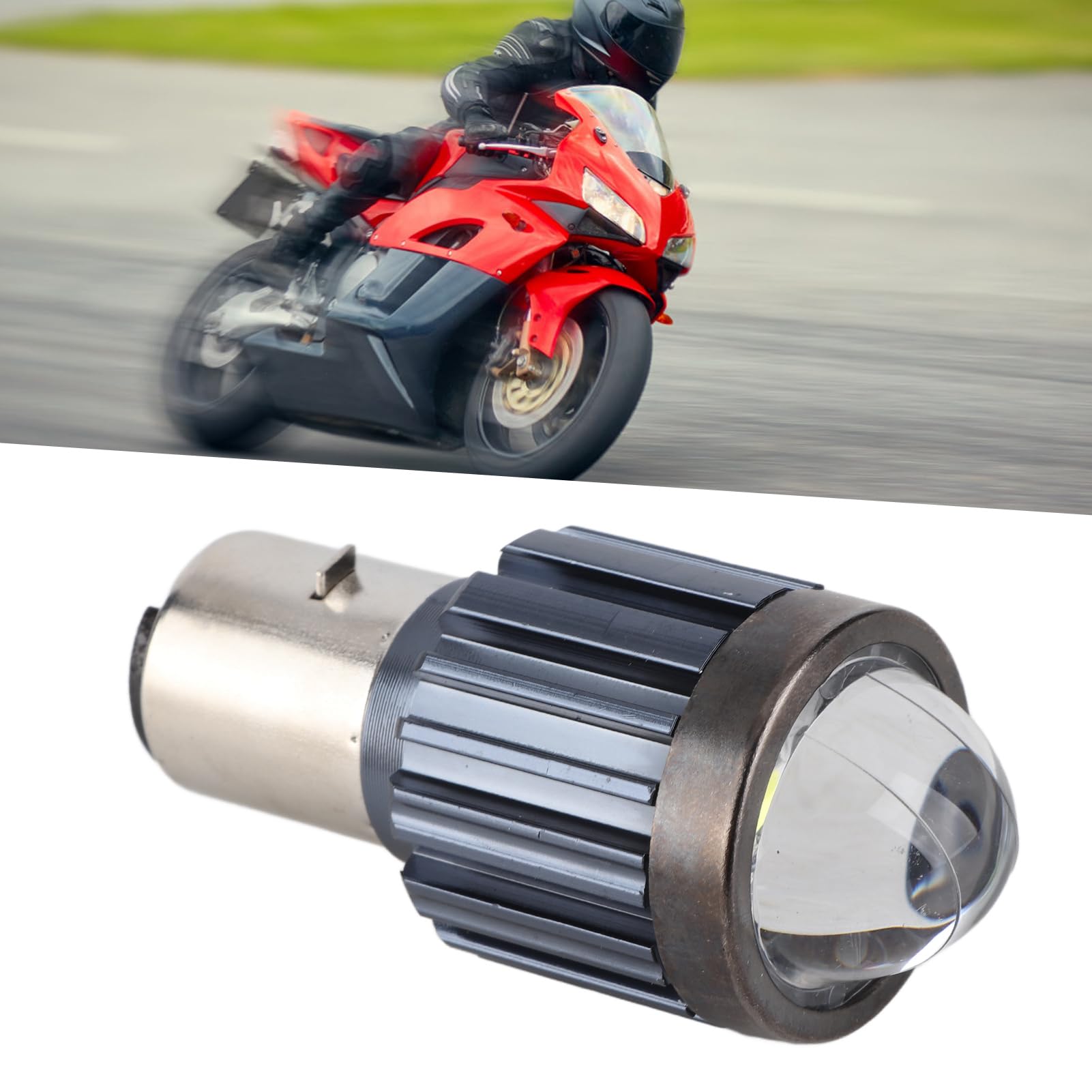 Faro LED para Motocicleta BA20D, Focos Brillantes para Moto de 3500lm, 6000K, Color de Luz Blanca