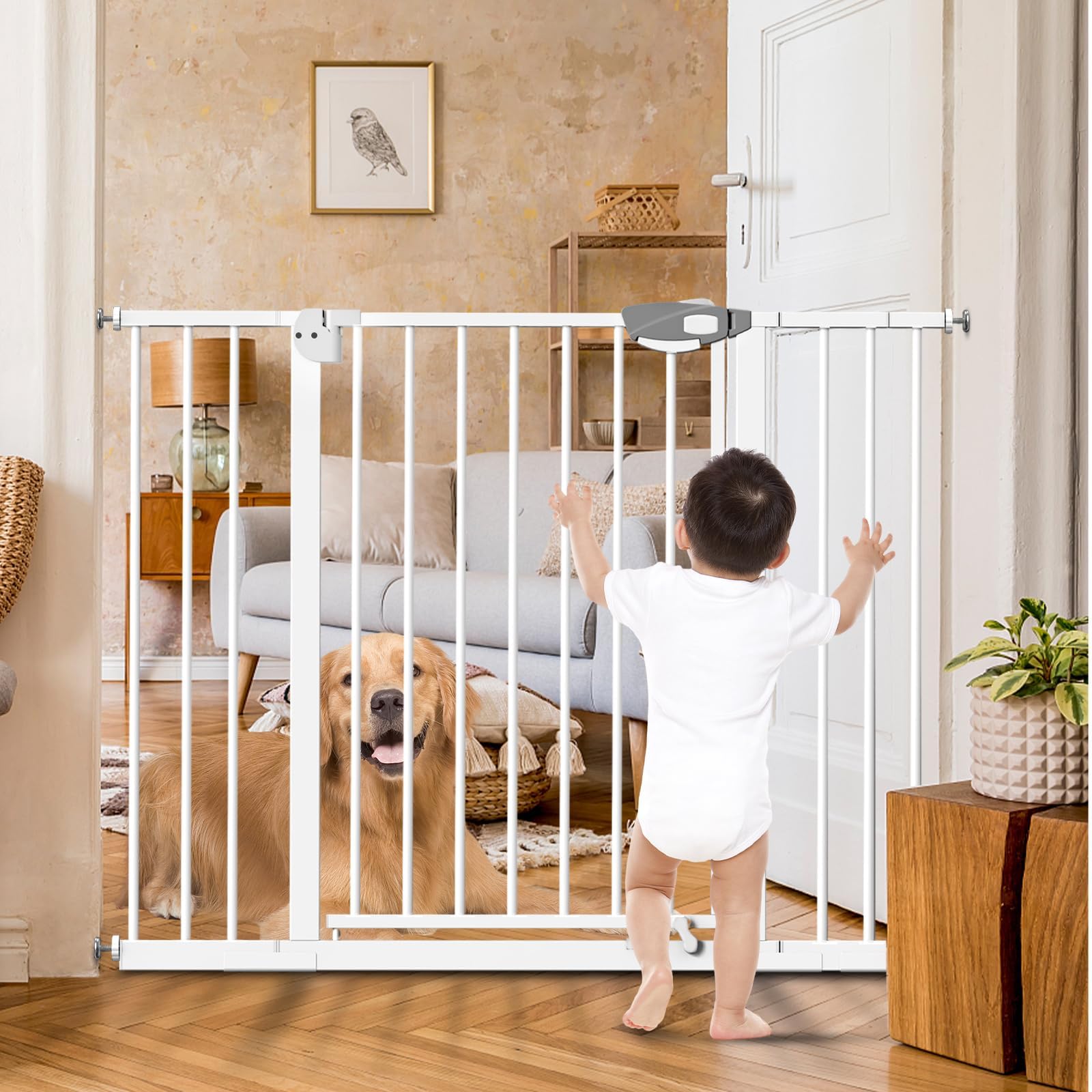 36" Extra Tall Baby Gate, 29"42.5" Wide Walk Thru Safety