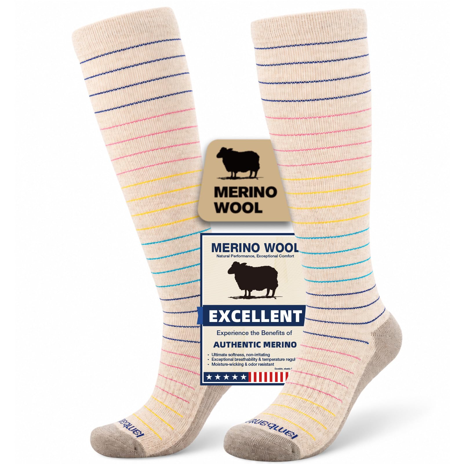 Merino Wool Compression Socks by Iambamboo
