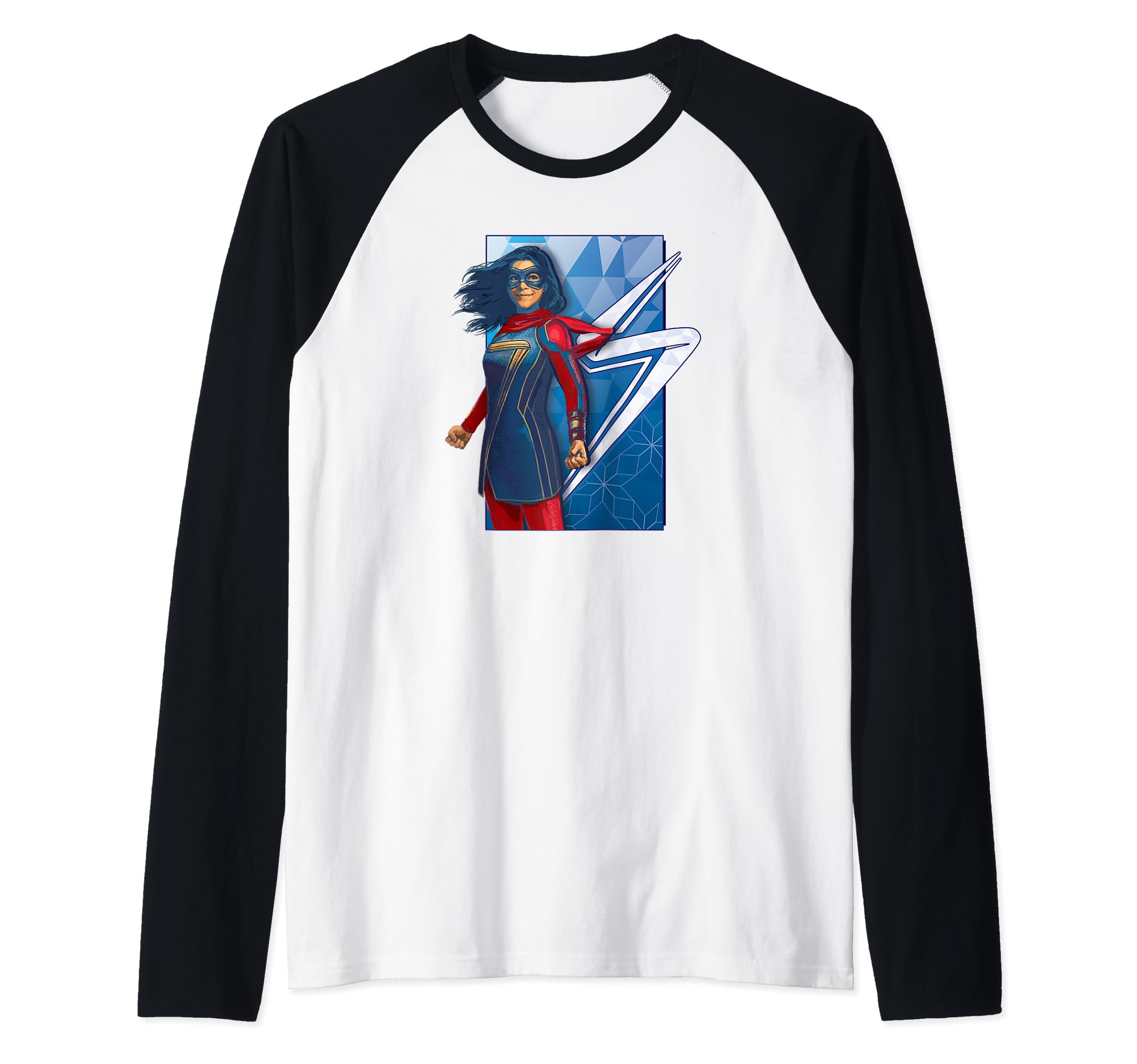 T-shirt Marvel Kamala Khan style raglan bicolore pour fan de super-héroïne - 2