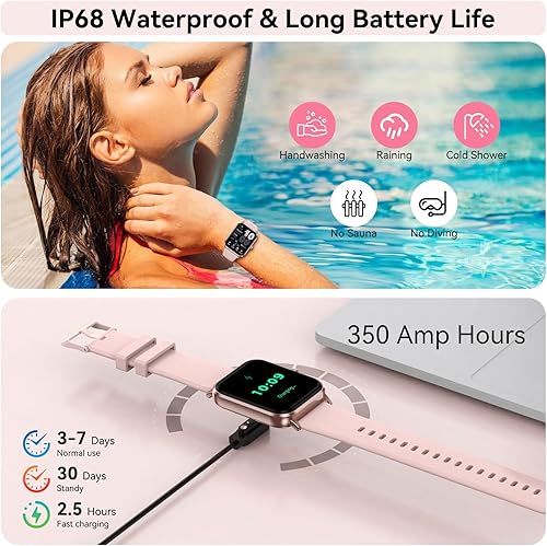 Miniatura 6 de Reloj inteligente, duración de la batería de 14 días, pantalla táctil HD de 1.83 pulgadas, 130 modos deportivos, llamadas y llamadas Bluetooth,