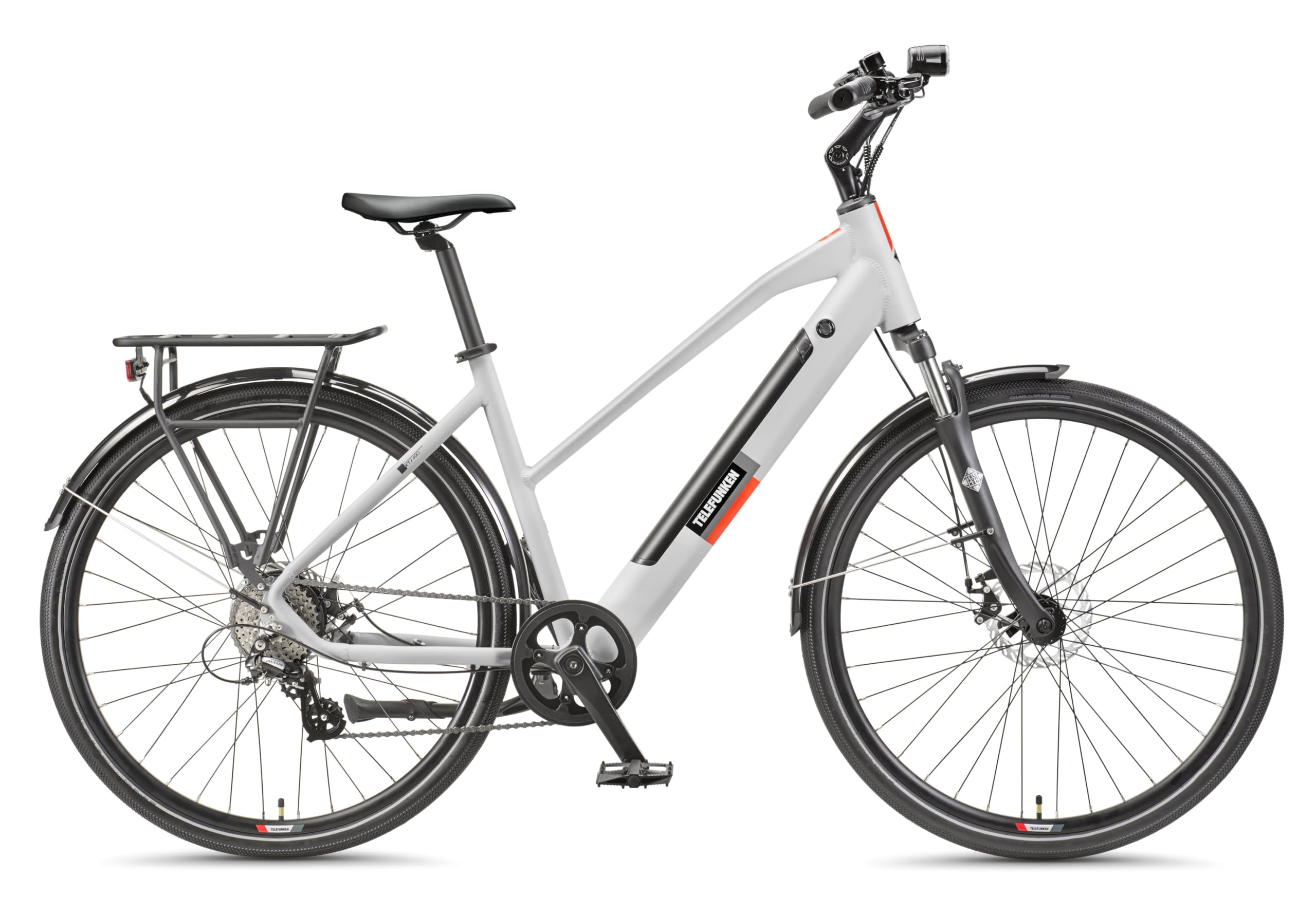 TELEFUNKEN E-Bike 28 Zoll Fahrrad | Trekking Pedelec mit 8-Gang Kettenschaltung & Scheibenbremsen | 250 W Heckmotor & integriertem 417,6 Wh Li-Ion-Akku | inkl. Panzerkabelschloss