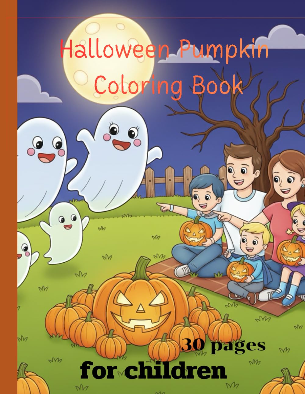 Halloween Pumpkin Coloring Book: pumpkin cartoon ghost