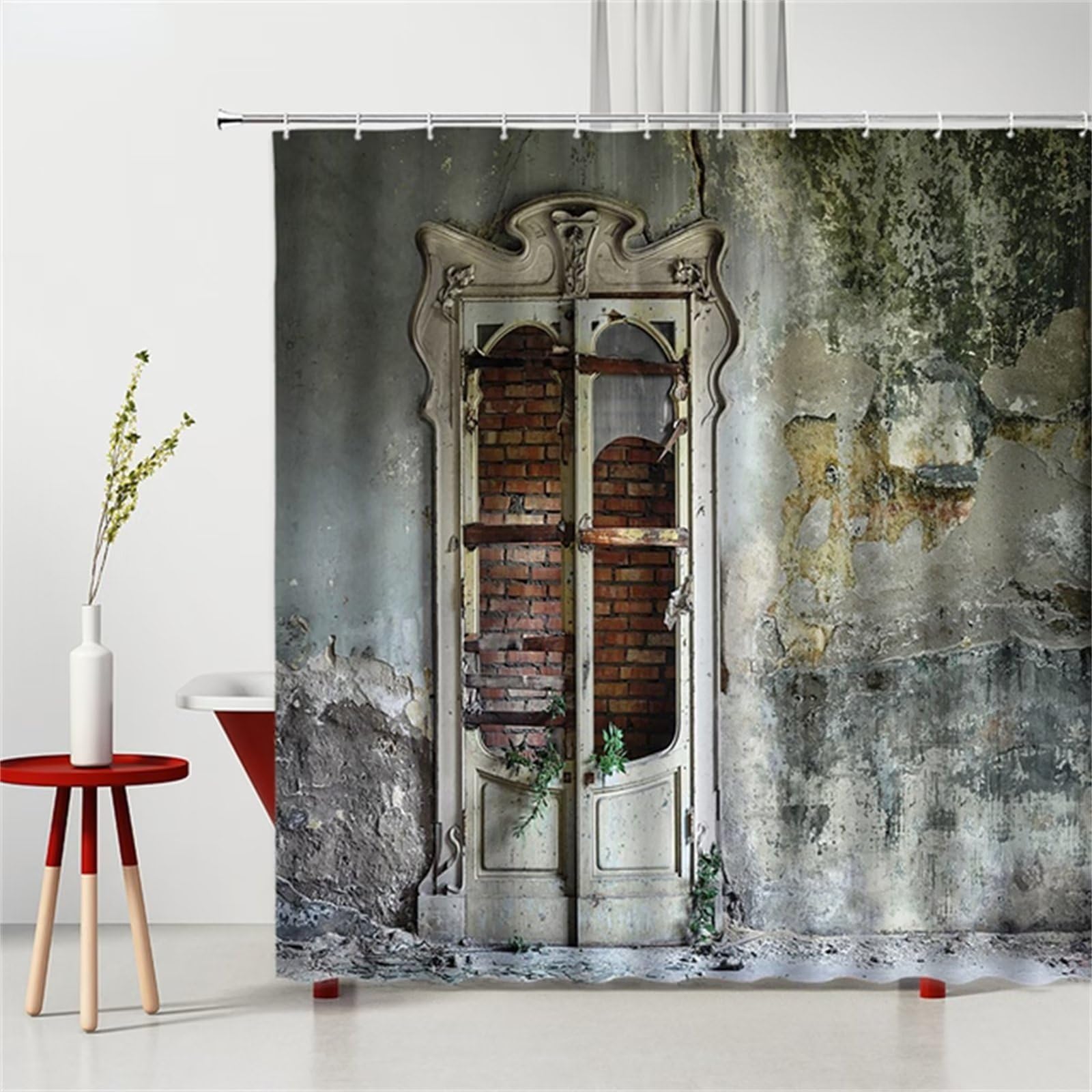 Tenda Doccia Antimuffa Tenda per Doccia 200x200cm Tende Doccia Tessuto Impermeabile Tenda Vasca da Bagno con 12 Ganci Polyester, Tenda Bagno Finestra con Anelli per Esterna Famiglia (Divertente) Z324