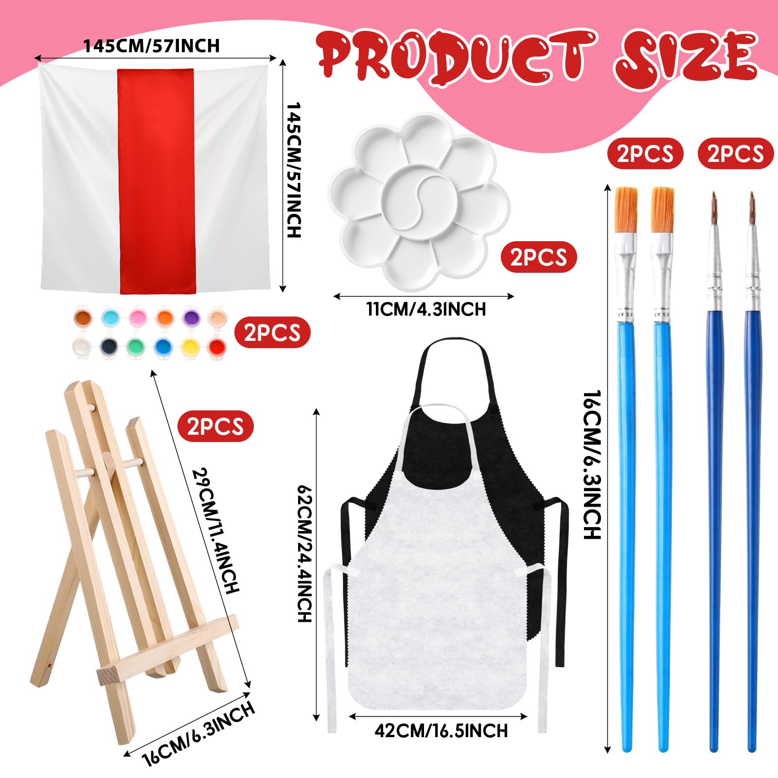 Zhanmai 112 Pcs Sip and Paint Kit for Adults Couples Painting Kit Date Night Pre Drawn Canvas to Paint at Home Party Supplies Stretched Canvas Couple Romantic Activity(Tree of Love,8 x 10 Inch)