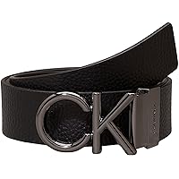 Calvin Klein Cintura Uomo Metal Bombe 3,5 cm Cintura in Pelle