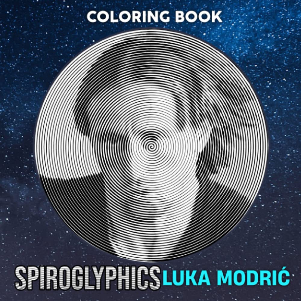 Livre de coloriage Luka Modrić Spiroglyphics de football avec 40 images mystères à révéler