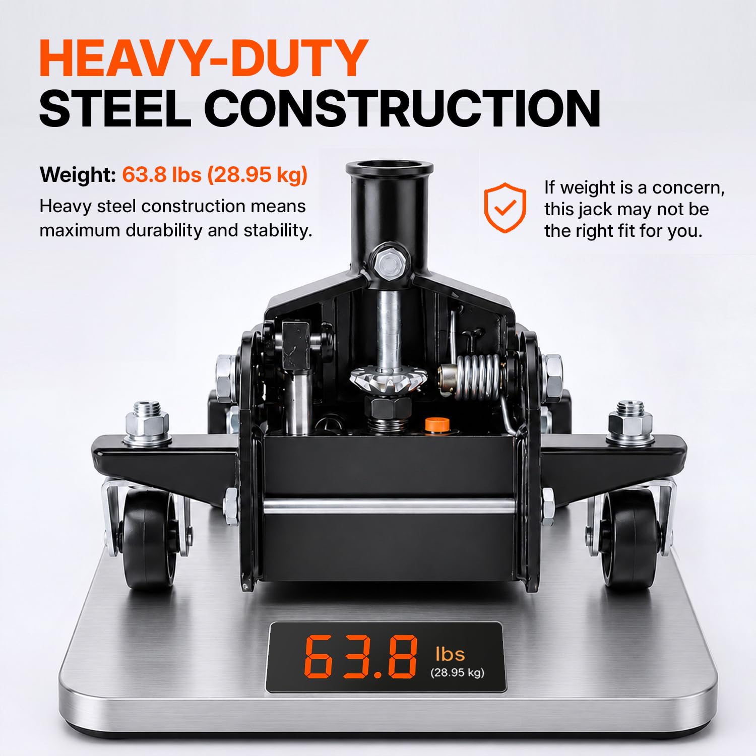 AV Steel Podnośnik podłogowy 3 ton (2,721.6 kg), wytrzymały podnośnik hydrauliczny do samochodu, wytrzymały podnośnik podłogowy z pojedynczą pompą tłokową, podnośnik samochodowy Quick Lift 3 ton,