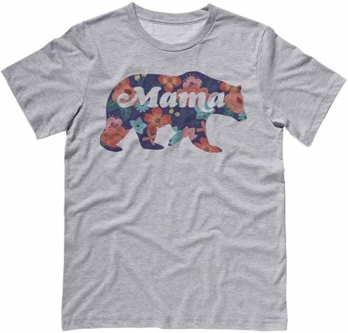 Camiseta unisex para el Día de la Madre con diseño floral Mama