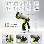 100FT Expandable Garden Hose 10 Function Spray Nozzle, Flexible Lightweight Kink-Free Leakproof Retractable Water Hose with Brass Connector for Yard Lawn Car Patio Pet Cleaning (Green-Dotted Black)