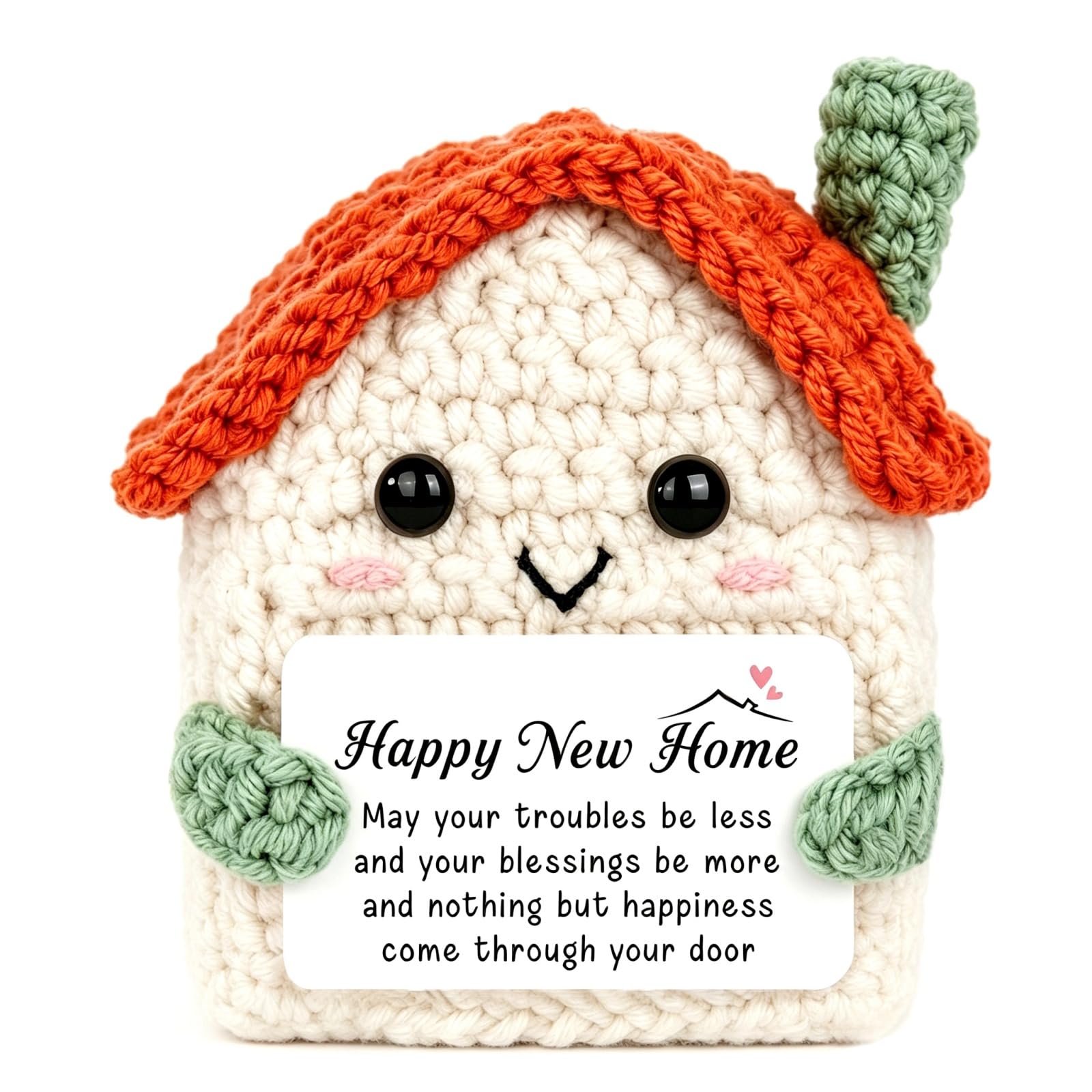 New Home Gifts, Handmade Crochet House, House Warming Gifts New Home, New House Gift Ideas, First Home Gifts for Couple, Women Families Friends Colleagues Homeowners Housewarming Decorations — image 1