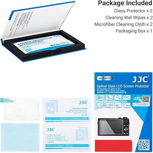 Miniatura 7 de JJC Paquete de 2 protectores de pantalla para cámara Canon PowerShot V10 Vlog, ultrafino, antihuellas, antiarañazos, dureza 9H, 2.5D, bordes