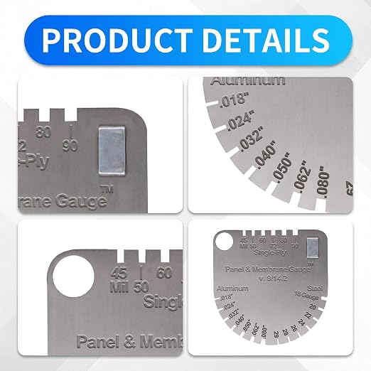 Calibrador para medir espesor en techos de acero inoxidable miniatura 4