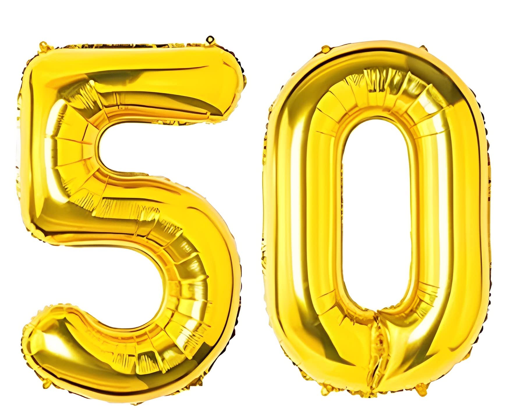 Propsicle 16 inch Birthday Foil 50 Number Helium Balloon Party Decoration Golden Jubilee Pack of 2 | 50 Year No. Balloons Birthday/Anniversary | Fifty Number-image-26
