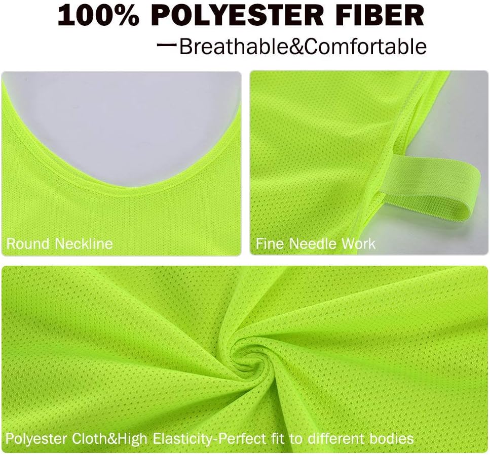 Pinnies Adult Football Jersey, Adjustable Mesh Soccer Jersey