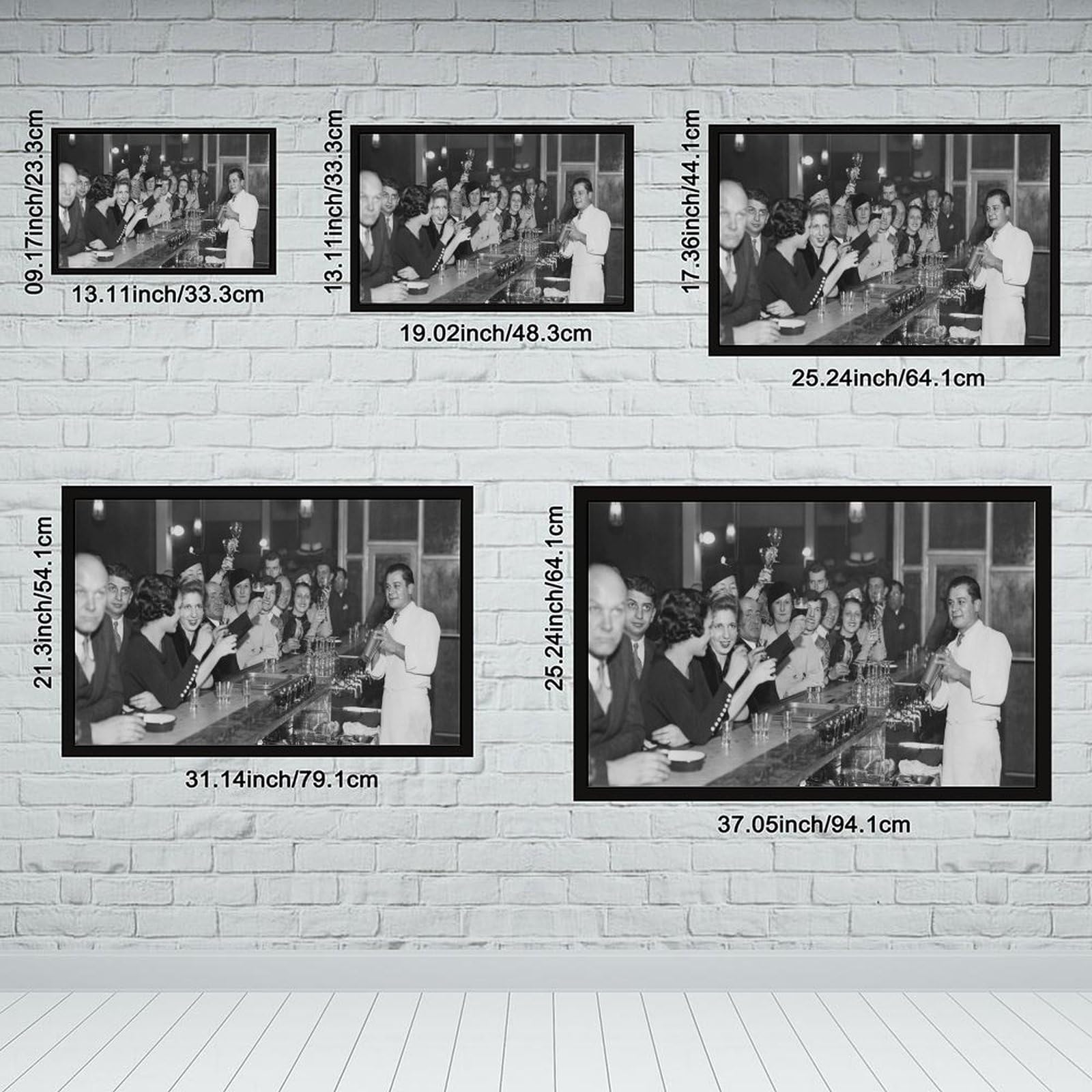 WCYB Fin de la prohibición en un bar – Póster de la 18ª enmienda de la enmienda, arte de pared para oficina, marco colgante de 40,6 cm de largo x 61 cm de ancho