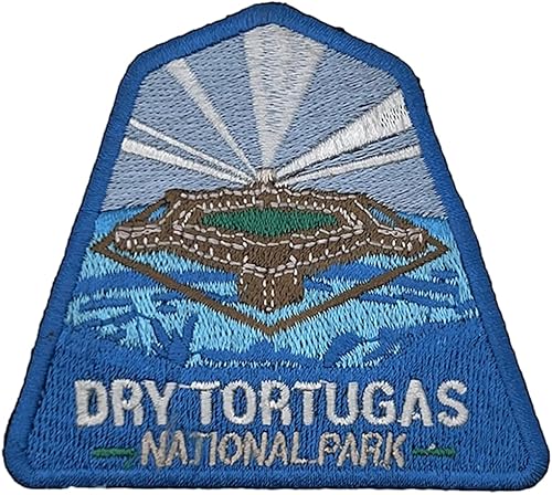 Dry Tortugas US National Park Patch Souvenir  Insignia de viaje bordada para planchar en tela de transferencia  Colección 63 Parque Nacional