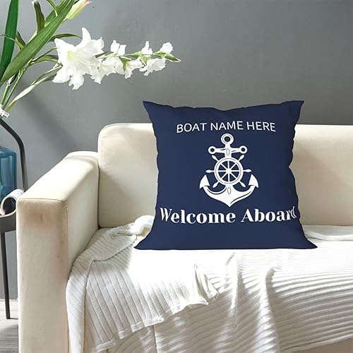 Vista 39 de Almohada lumbar de ancla náutica personalizada Funda de almohada de barco náutica Funda de almohada náutica Regalo de barco náutico, almohada