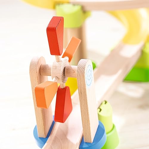 Miniatura 5 de HABA Kullerbu Windmill Playset - Juego de 25 piezas para principiantes con efectos especiales, a partir de 2 años