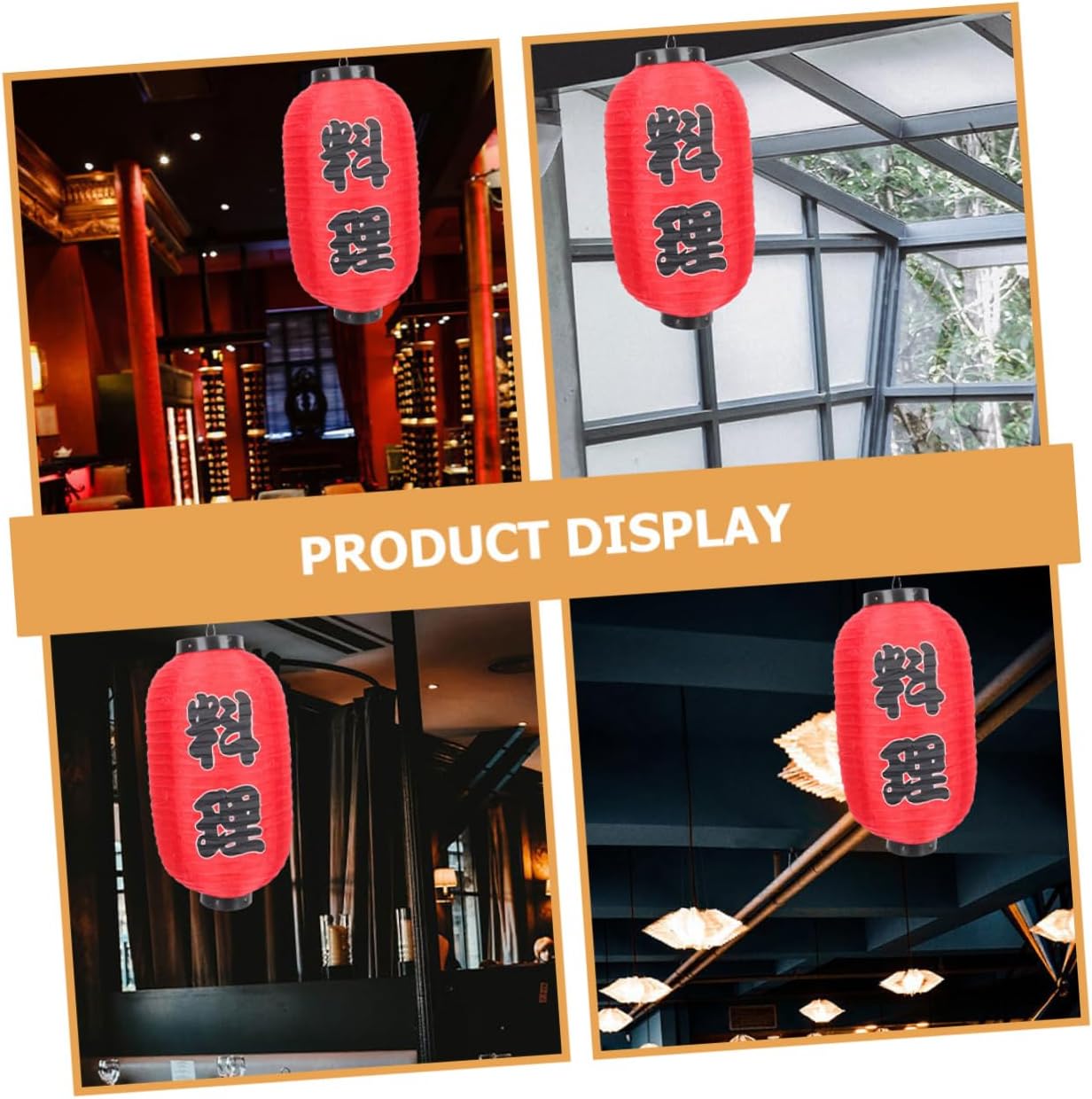 4pcs Japanese Style Lanterns Decorative Indoor Outdoor Hanging Decorations Traditional Paper Lanterns