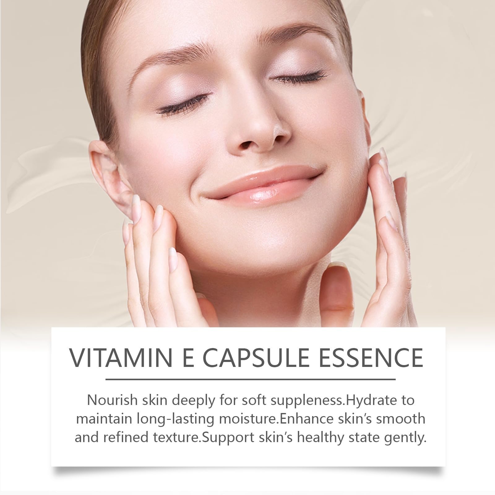 Capsule di vitamina E per il viso, siero anti-invecchiamento idratante rassodante essenza riduce le rughe sottili, schiarisce la pelle, nutre in profondità 60 capsule/scatola (6Box)