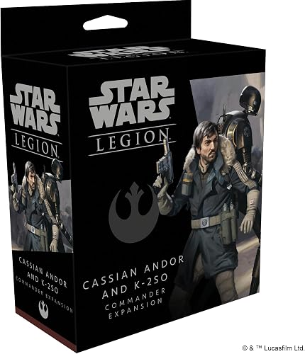 Atomic Mass Games Stonemaier Games FFGSWL59 Fantasy Flight Games Star Wars Legion: Cassian Andor and K-2SO Commander Expansion Miniatures Game for 2 Players